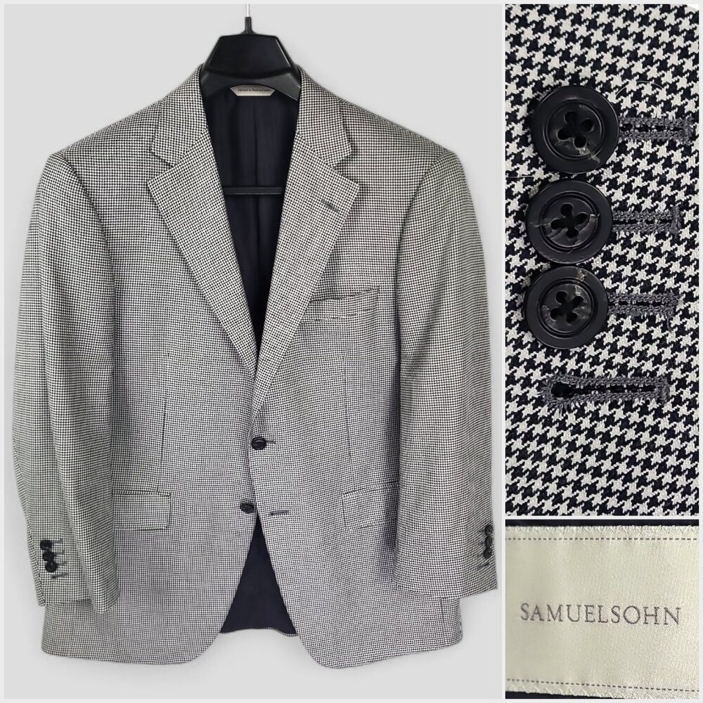 Samuelsohn 42S Silk Cashmere Blend 2 Button Sports Coat Blazer